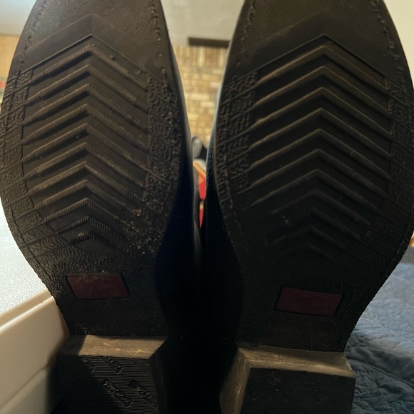 Tony Lama mens black leather boots - Picture 4 of 13